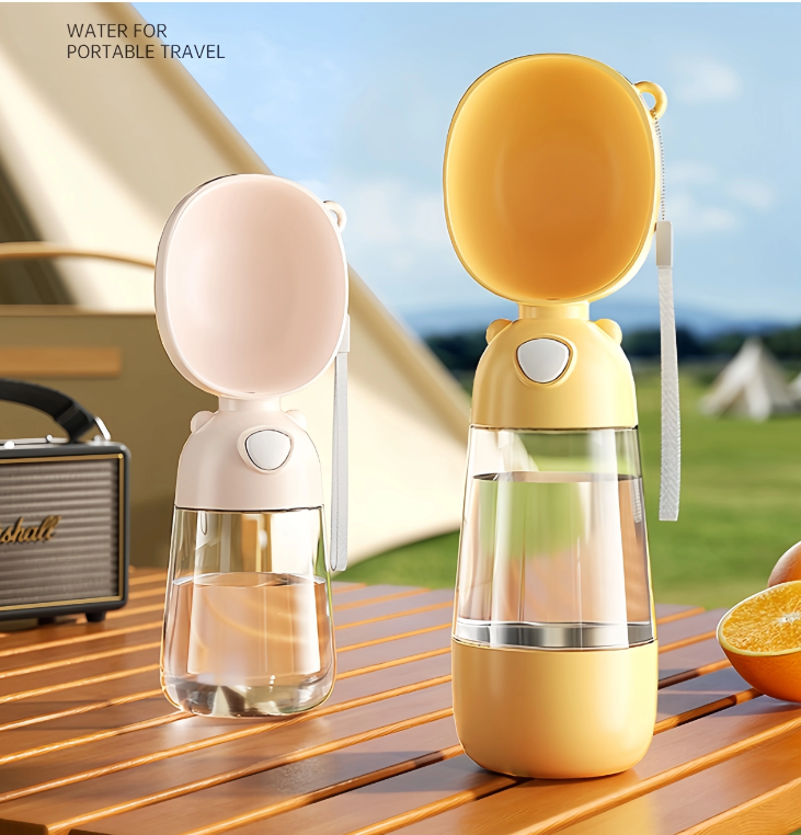 Portable Dog Water Bottle with Food Dispenser