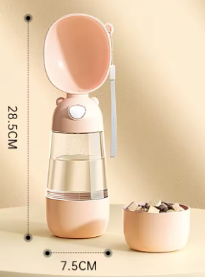 Portable Dog Water Bottle with Food Dispenser