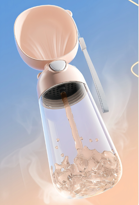 Portable Dog Water Bottle with Food Dispenser