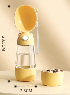 Portable Dog Water Bottle with Food Dispenser