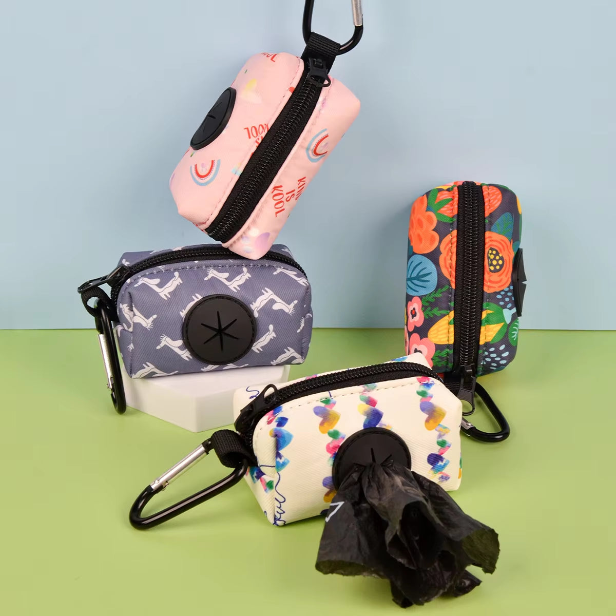 Vibrant Print Poop Bag Dispenser - Bags Sold Separately