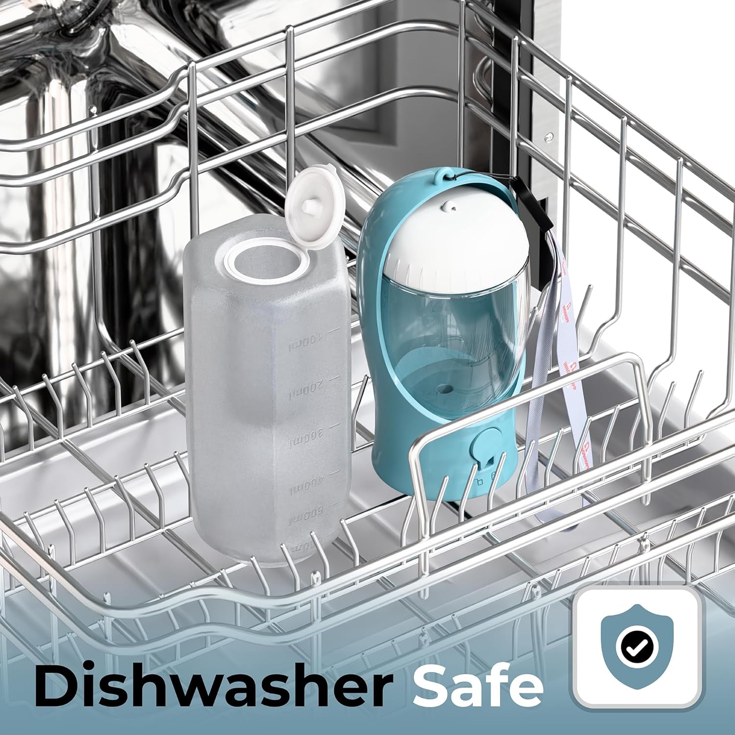 Portable Dog Water Bottle with Food Container & Poop Bag Dispenser