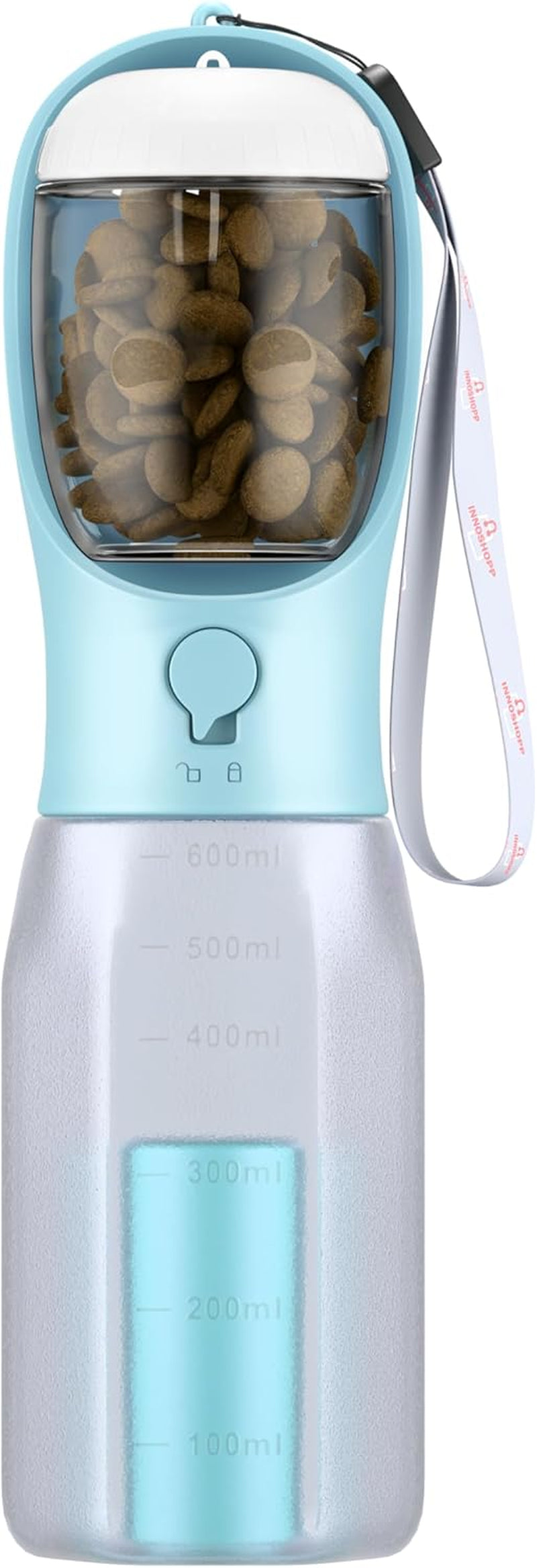 Portable Dog Water Bottle with Food Container & Poop Bag Dispenser